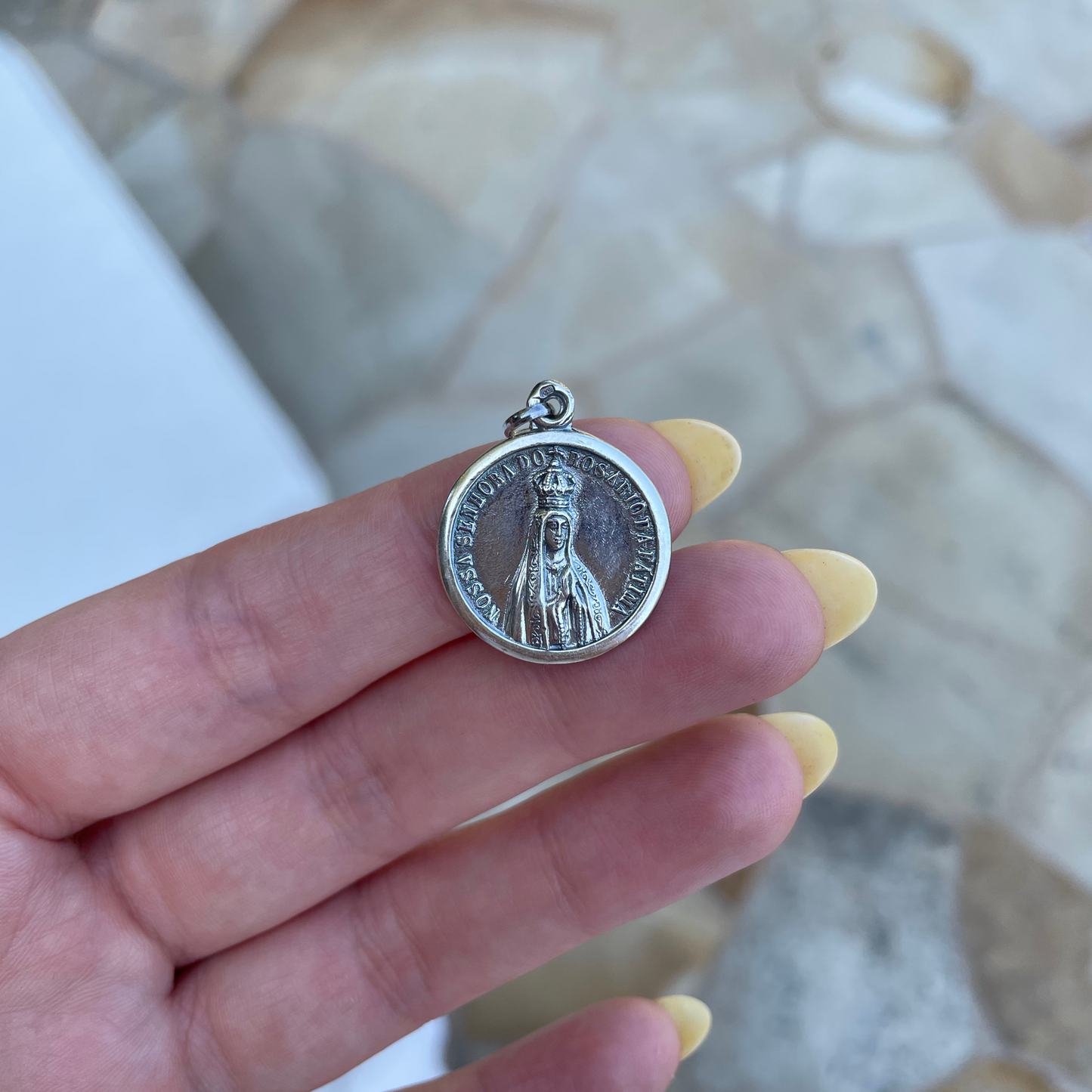 Our Lady of Fátima Double-Sided Circle Medal