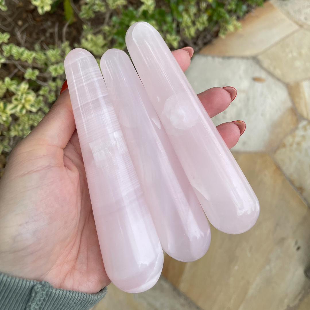 Pink Calcite Massage Wand