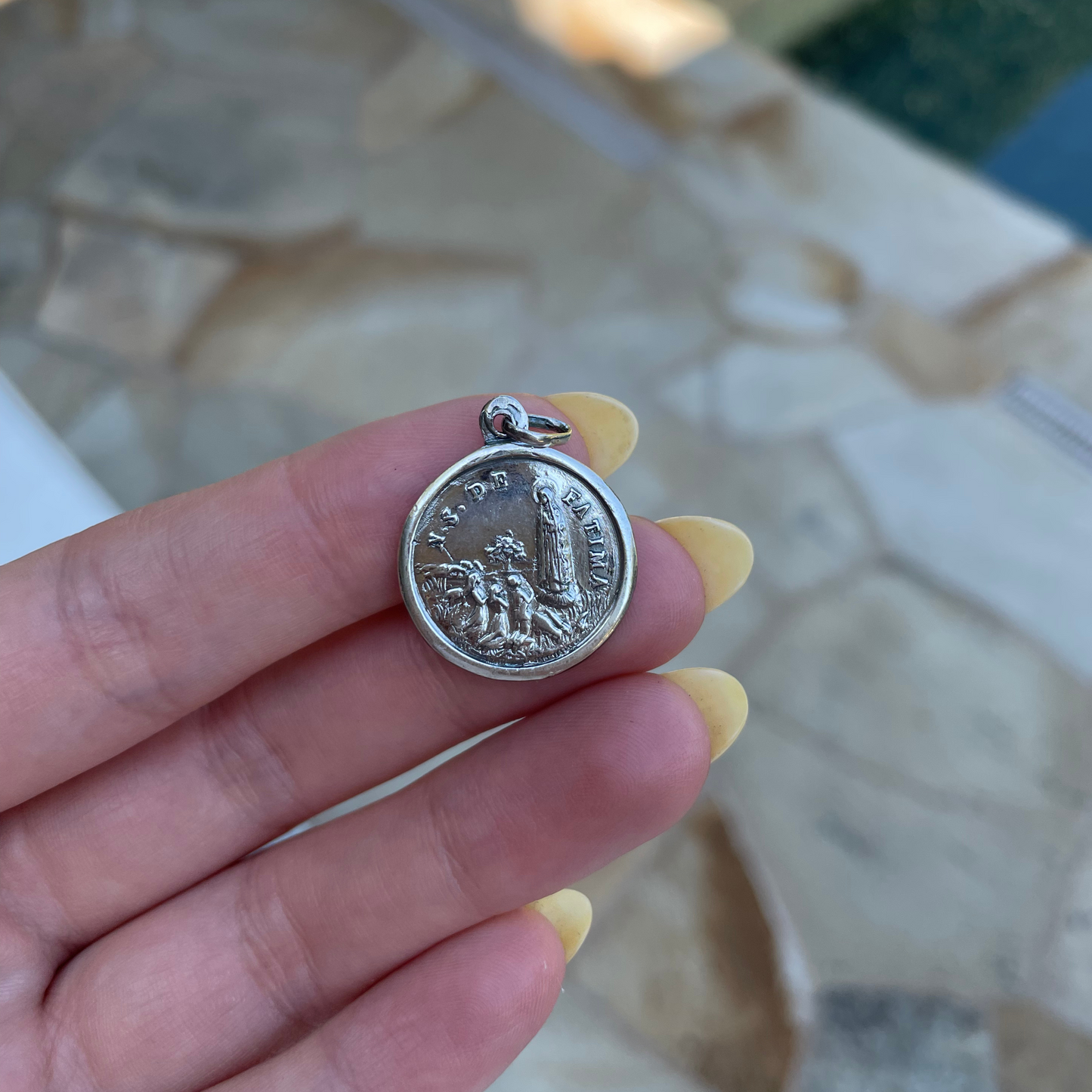 Our Lady of Fátima Double-Sided Circle Medal