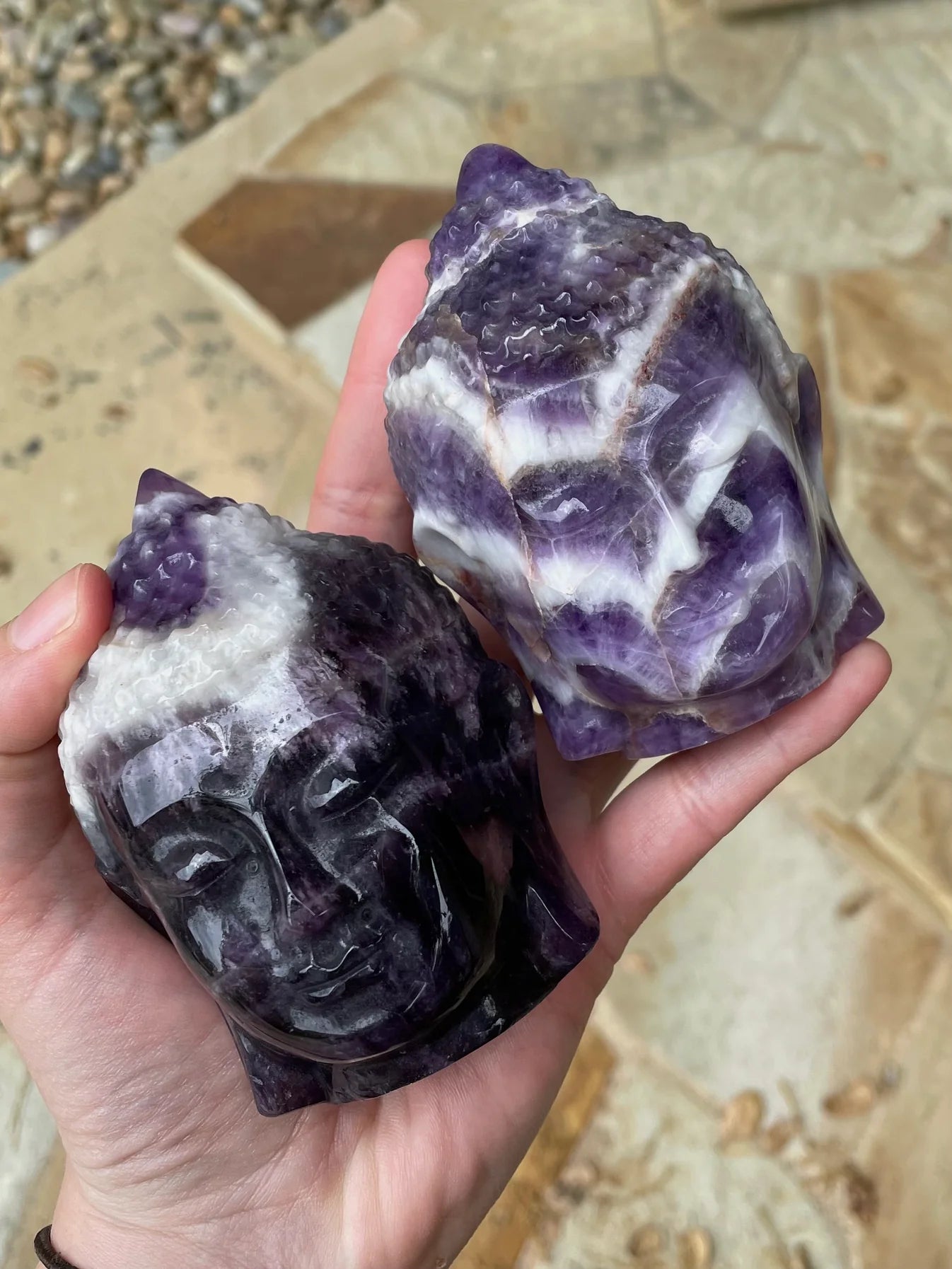 Amethyst Buddha Head