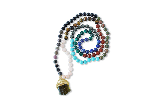 Buddha Color Block Mala