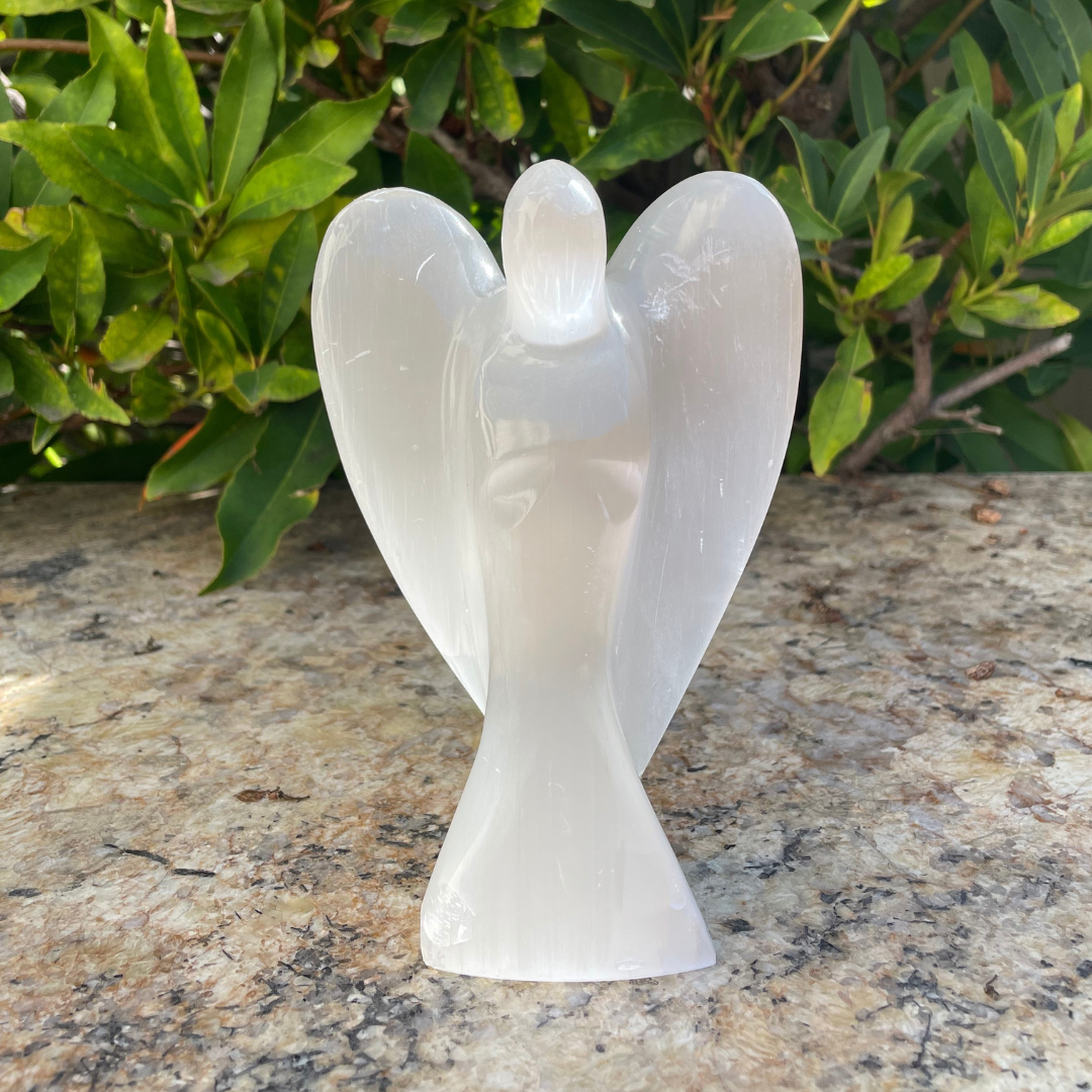 Selenite Angel Statue
