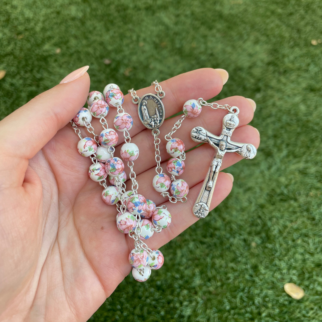 Floral Terra de Fátima Rosary