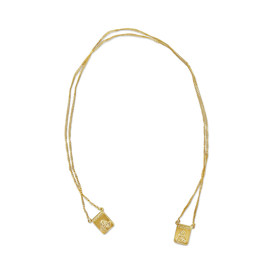Our Lady of Mount Carmel & Sacred Heart Scapular Necklace