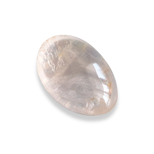 Pink Girasol Quartz Palm Stone