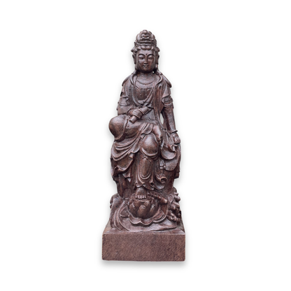 Sacred Lotus Kuan Yin Statue