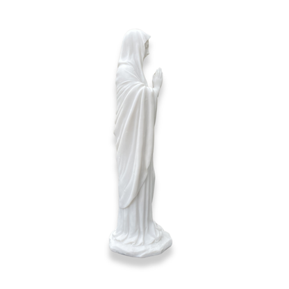 White Praying Madonna Statue