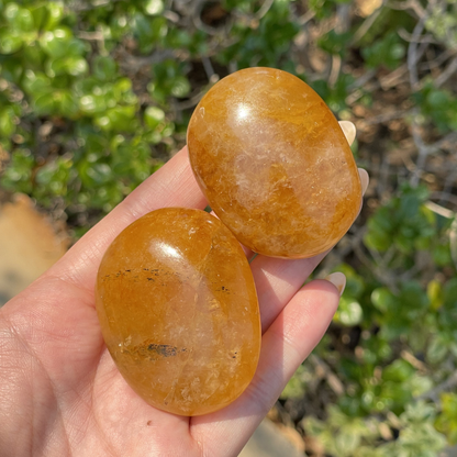 Golden Healer Quartz Palm Stone