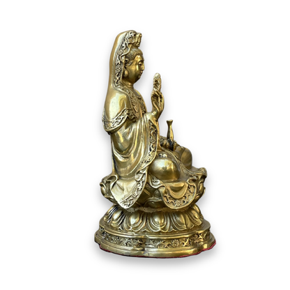 Brass Kuan Yin Statue