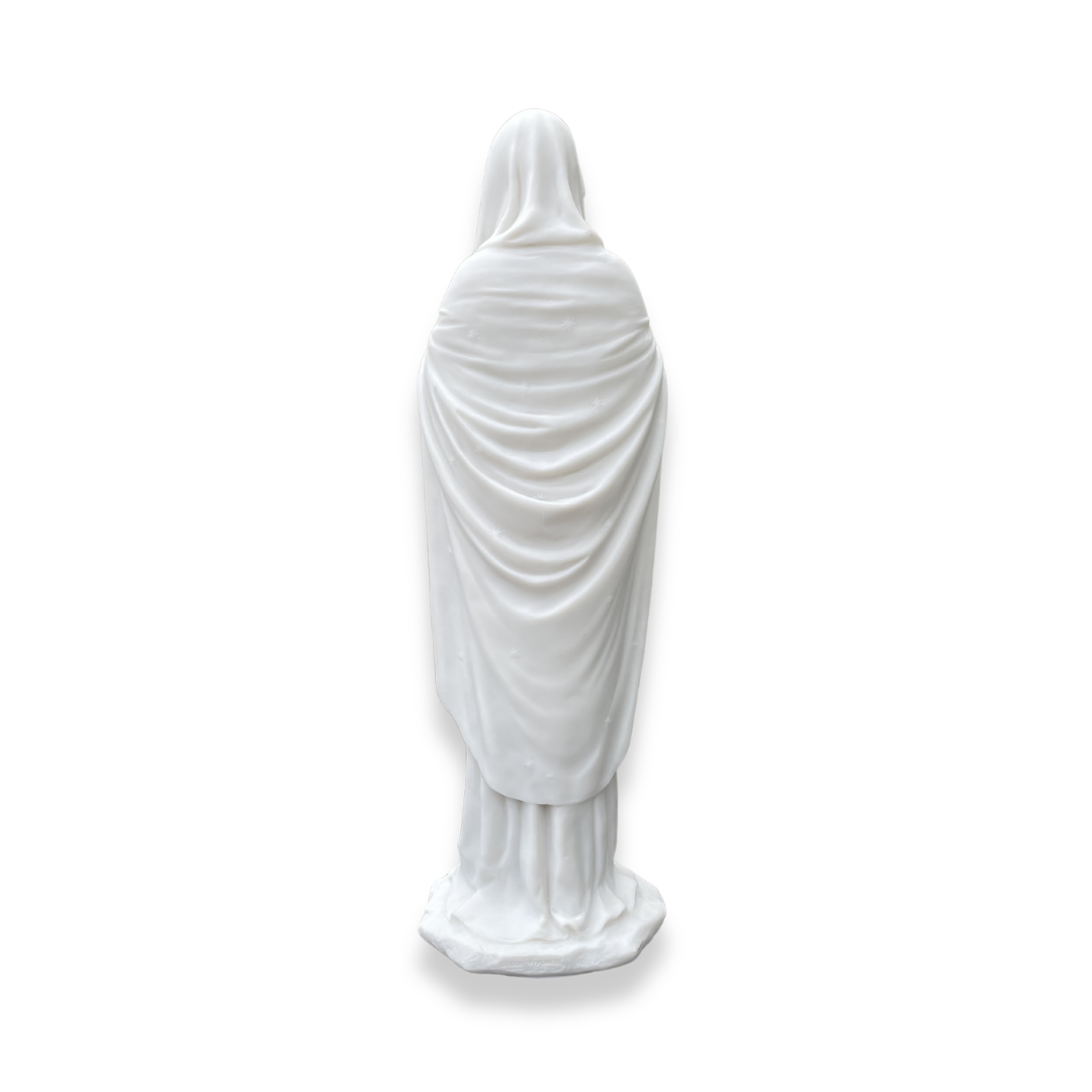 White Praying Madonna Statue