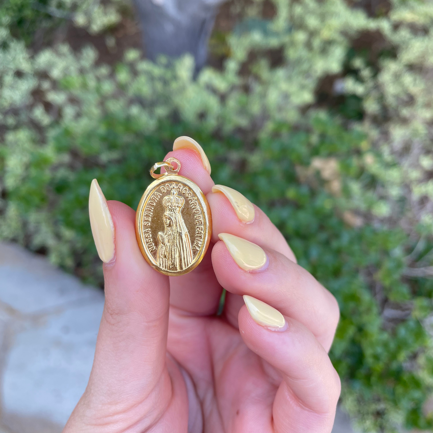 Our Lady of Fátima Double-Sided Oval Medal
