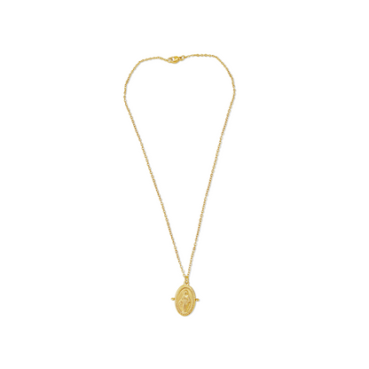 Double Post Portuguese Miraculous Medal Necklace