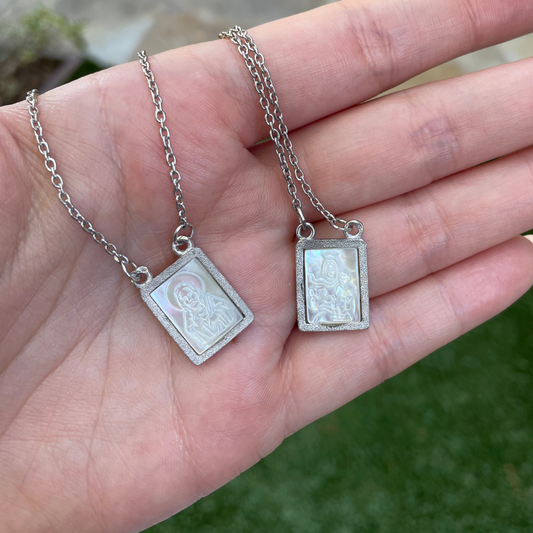 Mother-of-Pearl Scapular Necklace